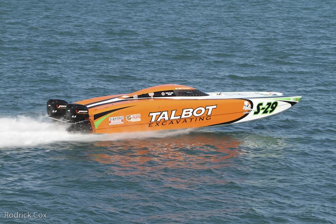 A proven performer, 'Talbot ERxcavating', with Kyler Talbot (throttles) and Jim Anselmo (driver) aboard will be hard to beat in Superboat Stock. © Rodrick Cox